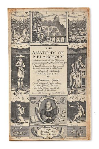 BURTON, ROBERT.  The Anatomy of Melancholy . . . Third Edition.  1628